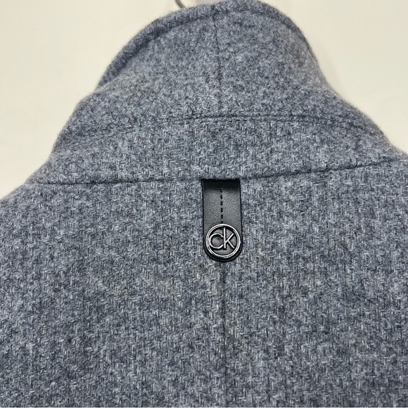 Calvin Klein L Charcoal Belted Coat - Picture 7 of 12